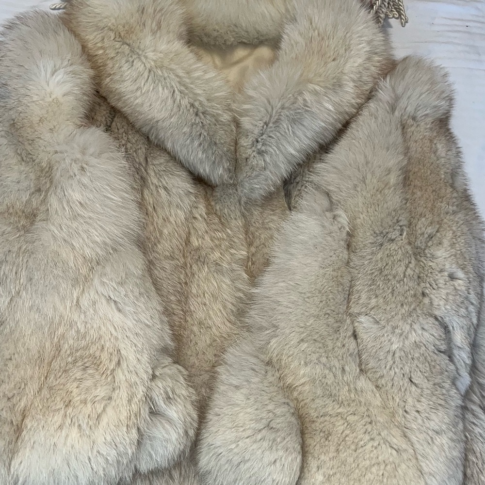 Genuine fox fur coat